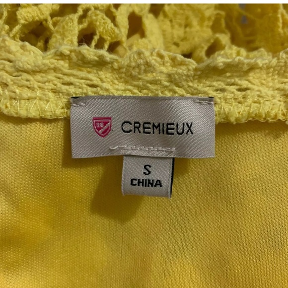 CREMIEUX Yellow Crochet Racerback Slip Dress - Picture 4 of 4